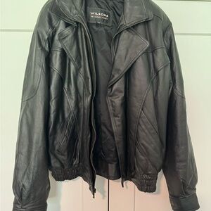 Wilson Black Bomber Varsity Jacket